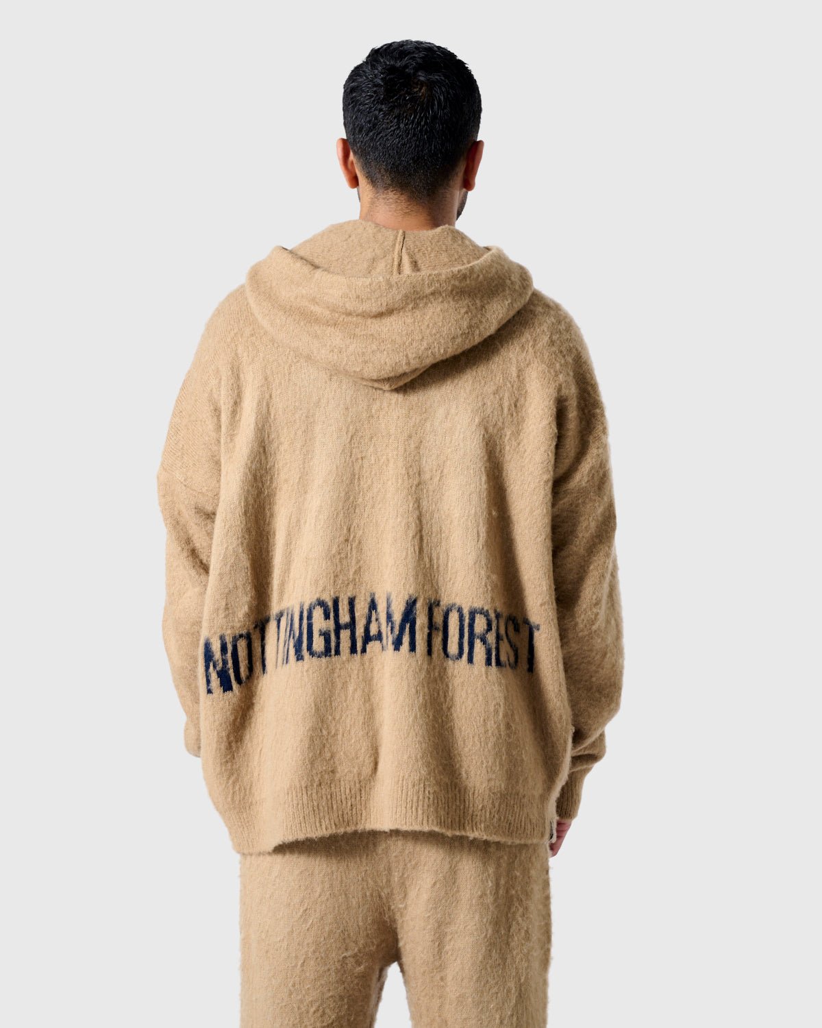 NFFC Camel Brushed Knit Hoodie - Nottingham Forest FC
