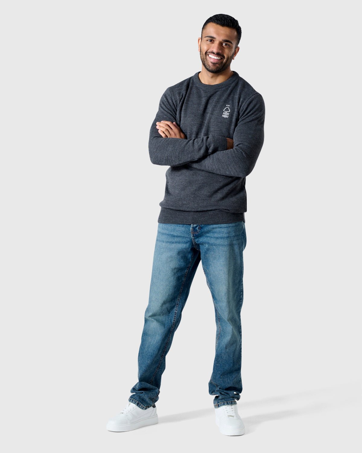 NFFC Charcoal Essential Knit Crewneck - Nottingham Forest FC