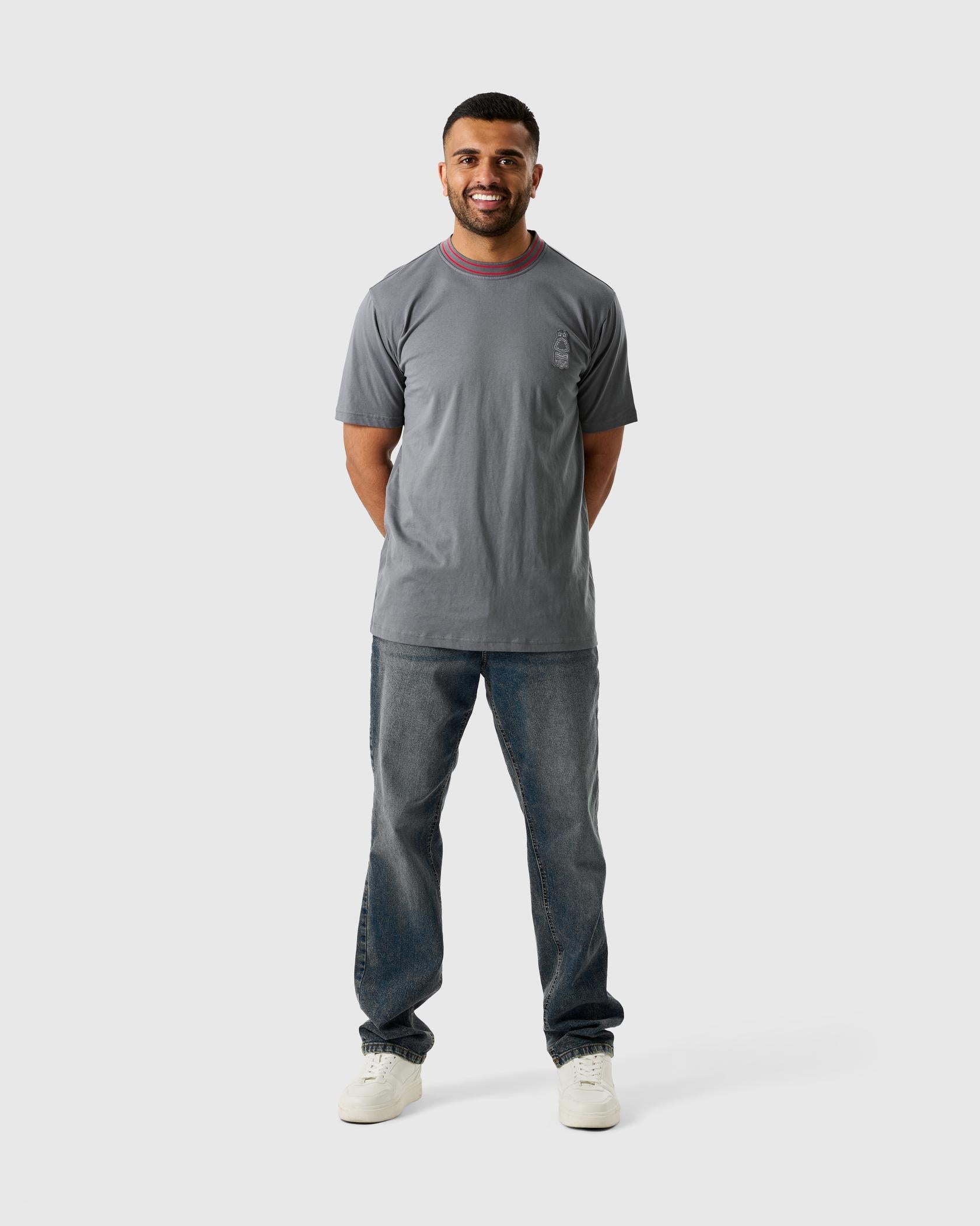 NFFC Charcoal Outline T-Shirt - Nottingham Forest FC