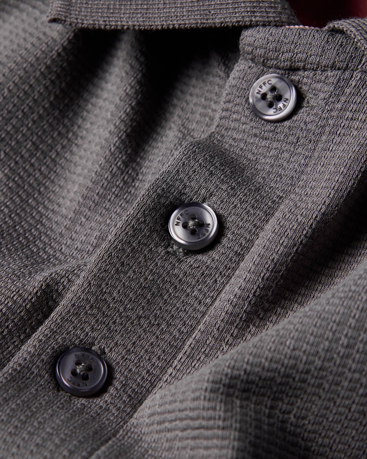 NFFC Charcoal Weekend Edit Waffle Polo - Nottingham Forest FC