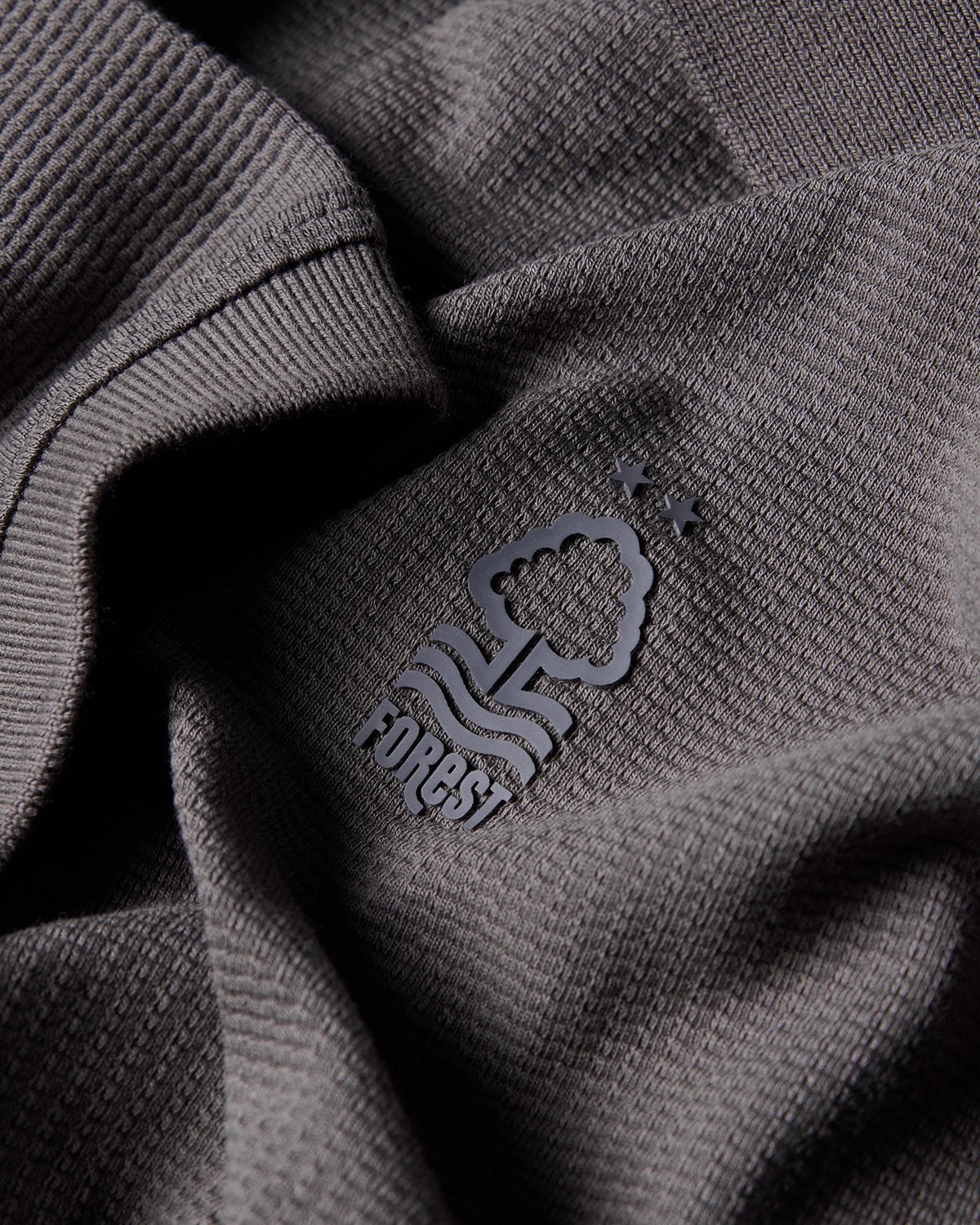 NFFC Charcoal Weekend Edit Waffle Polo - Nottingham Forest FC
