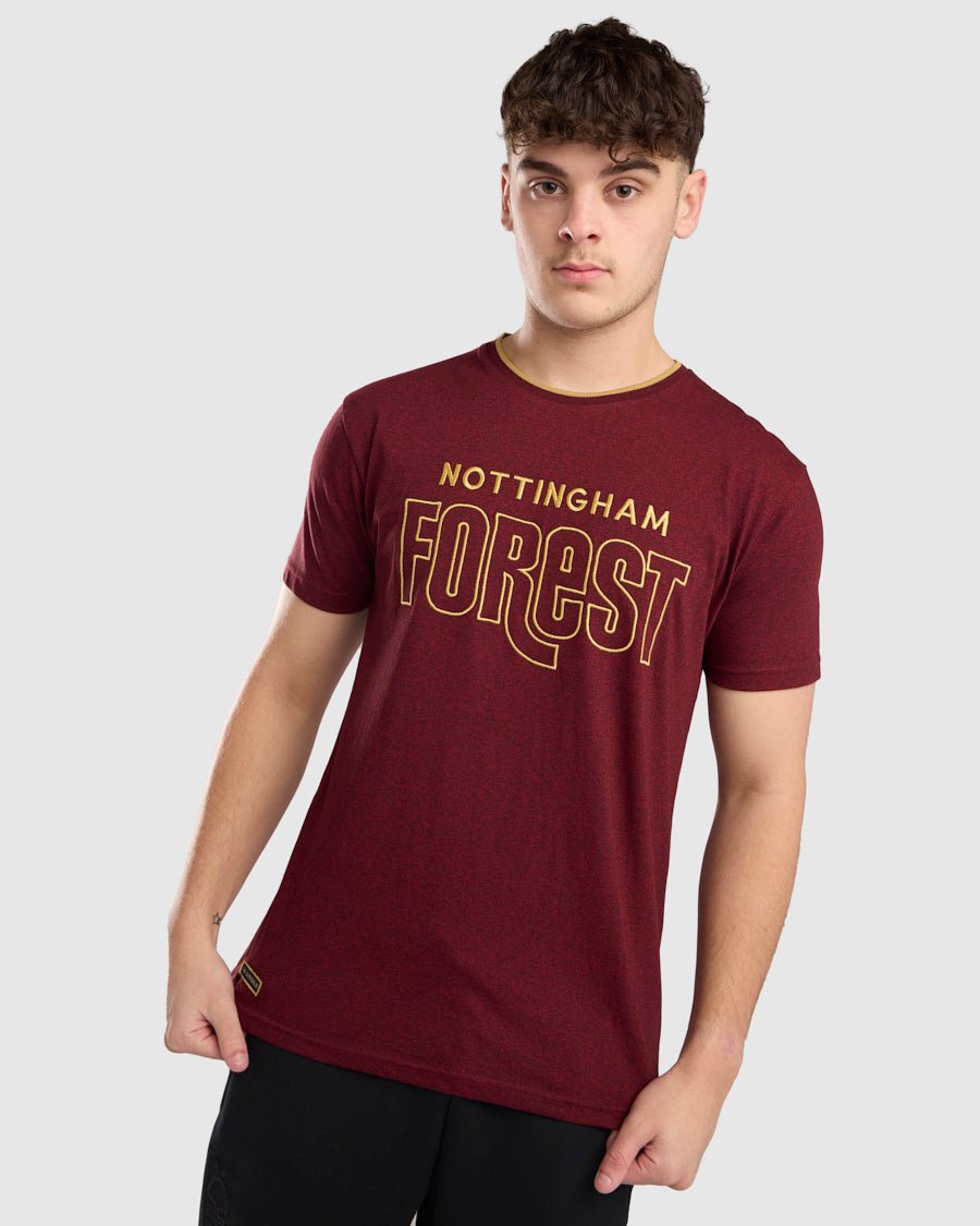 NFFC Dark Red Forest Speckle T-Shirt - Nottingham Forest FC