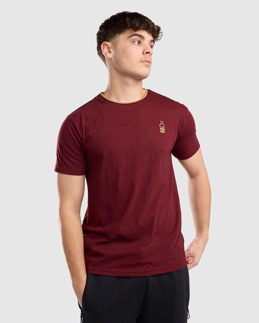 NFFC Dark Red Speckle T-Shirt - Nottingham Forest FC