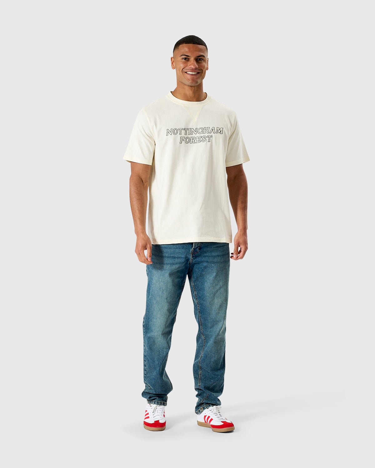 NFFC Embroidery Bone T-Shirt - Nottingham Forest FC