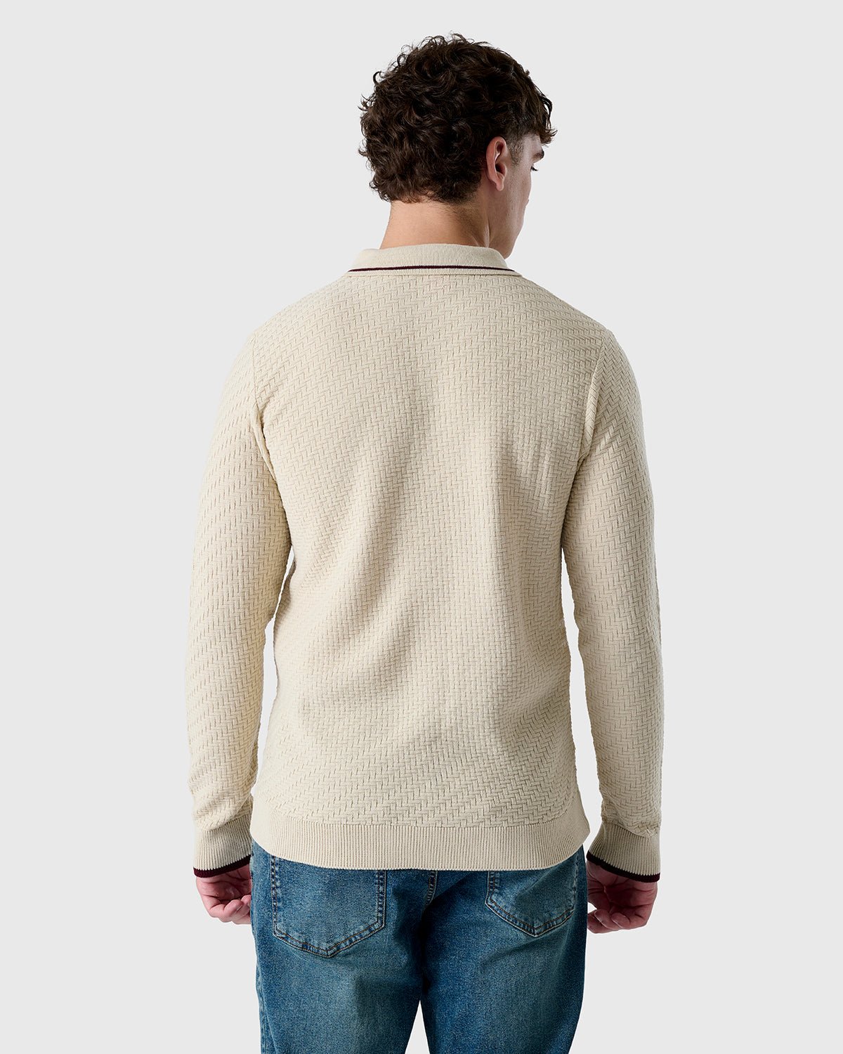 NFFC Flagstone Knit Long Sleeve Polo - Nottingham Forest FC