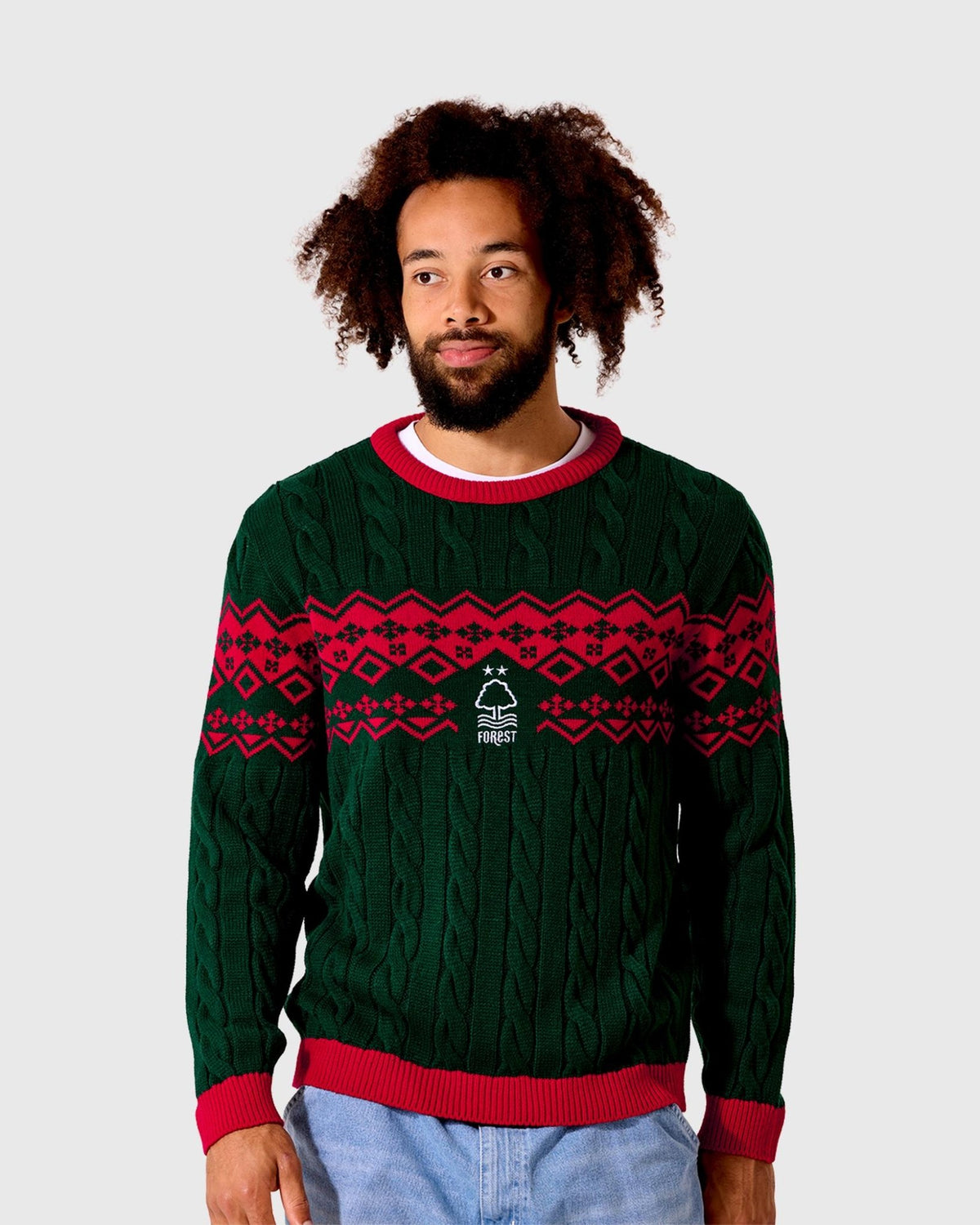 NFFC Forest Douglas Cable Christmas Jumper - Nottingham Forest FC
