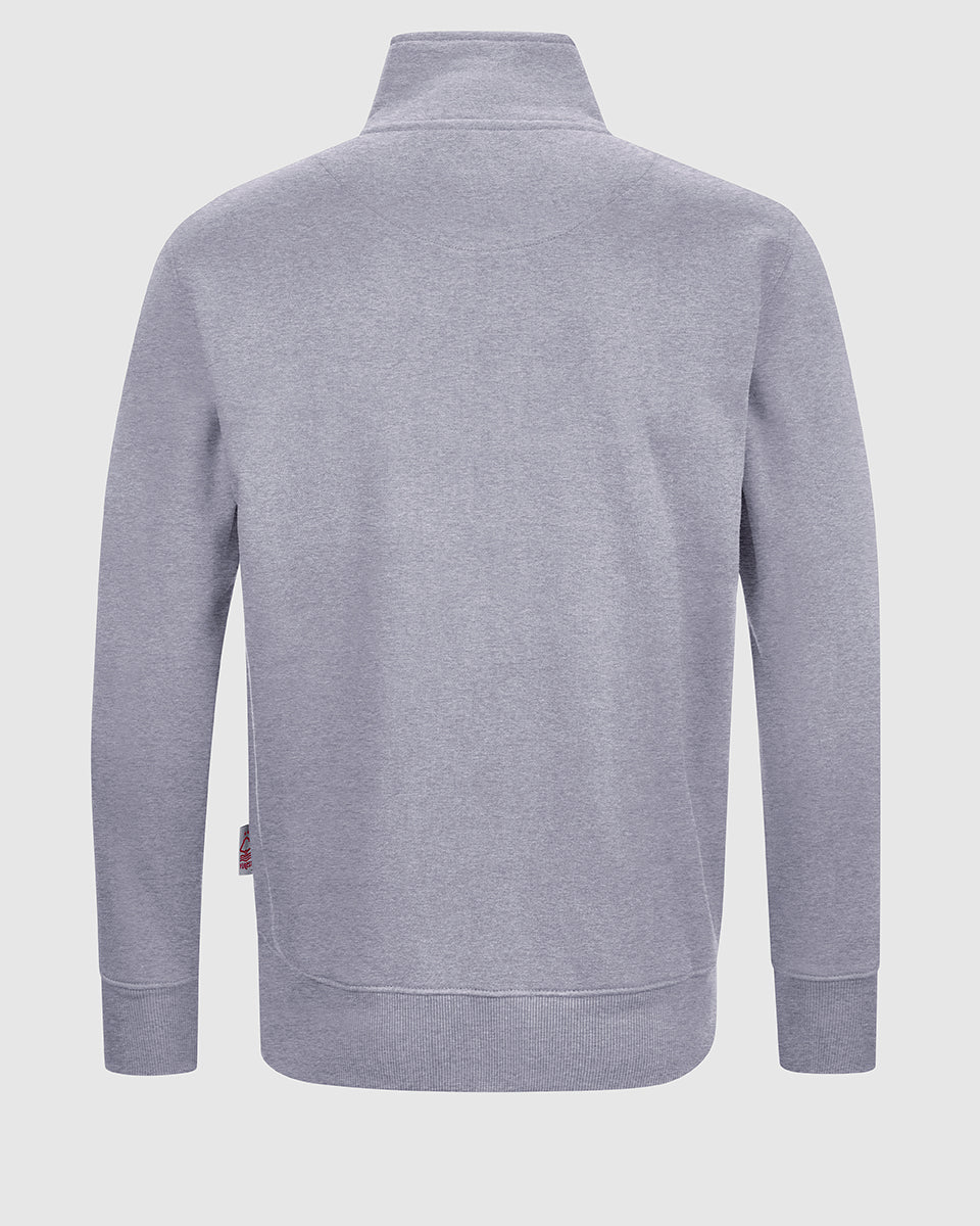 NFFC Grey Essential Crest 1/4 Zip Top