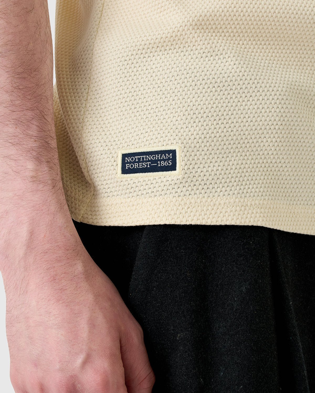 NFFC Heritage Ecru Bubble Knit Polo - Nottingham Forest FC