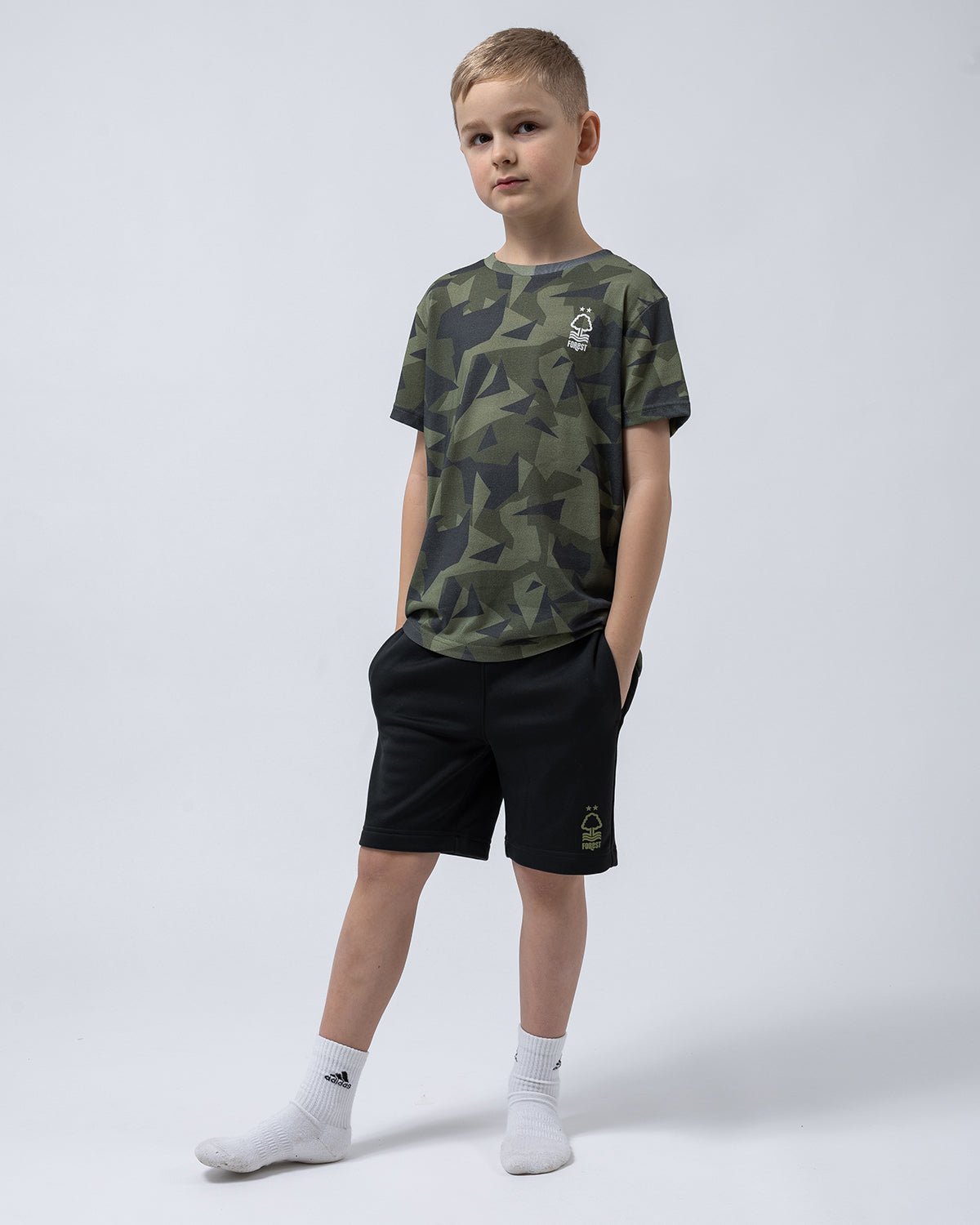 NFFC Junior Camo Panel Shorts - Nottingham Forest FC