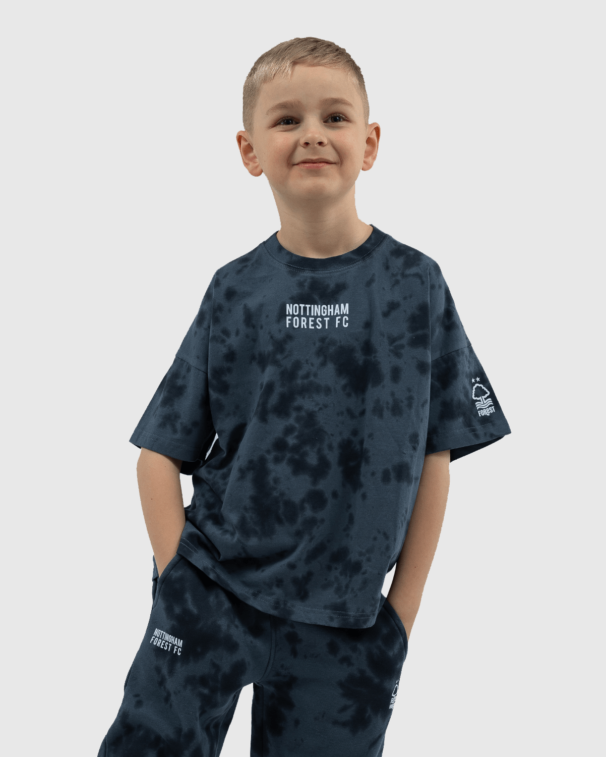 NFFC Junior Mist Print Cotton T-Shirt - Nottingham Forest FC