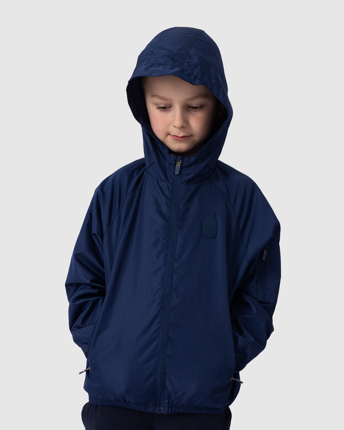 NFFC Junior Navy Essential Shower Jacket - Nottingham Forest FC