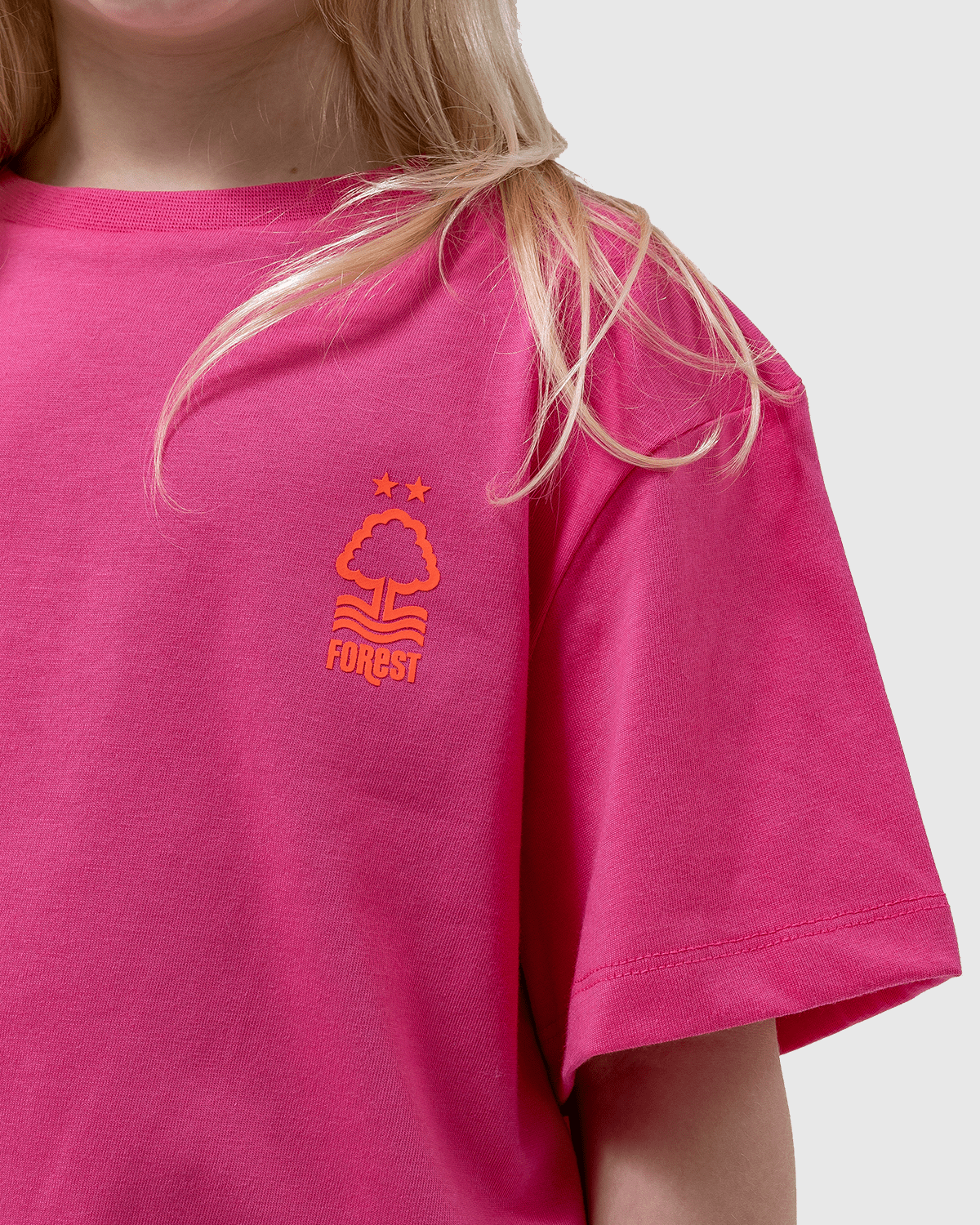 NFFC Junior Pink Star Print T-Shirt - Nottingham Forest FC