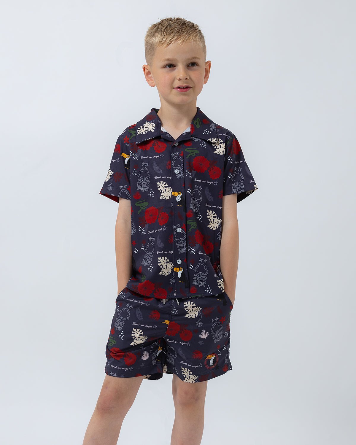 NFFC Junior Purple Jungle Swim Shorts - Nottingham Forest FC