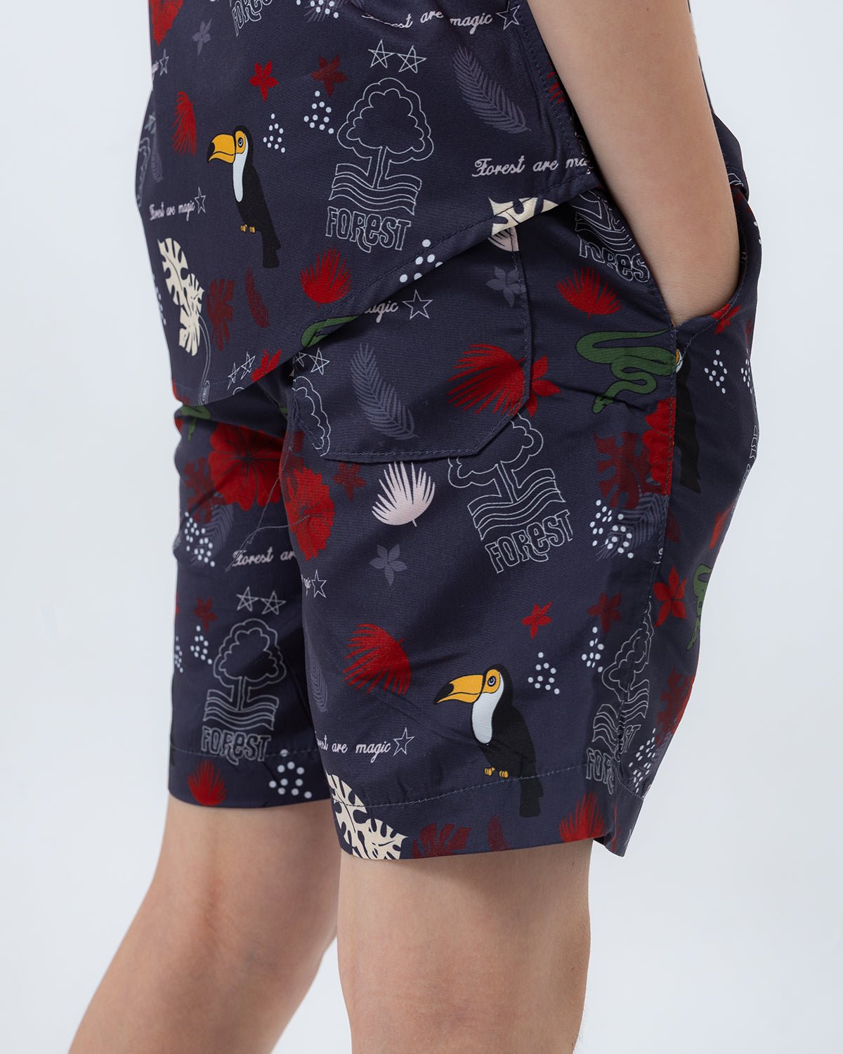 NFFC Junior Purple Jungle Swim Shorts - Nottingham Forest FC