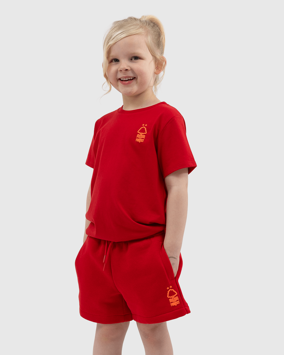 NFFC Junior Red Back Puff Print T-Shirt - Nottingham Forest FC