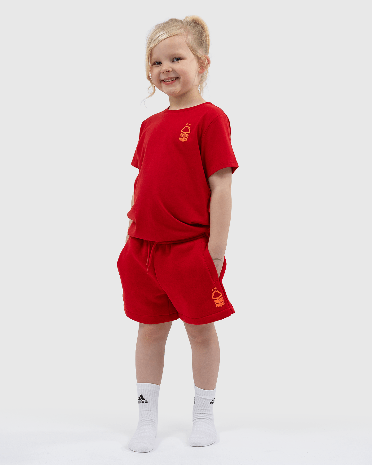 NFFC Junior Red Puff Print Shorts - Nottingham Forest FC