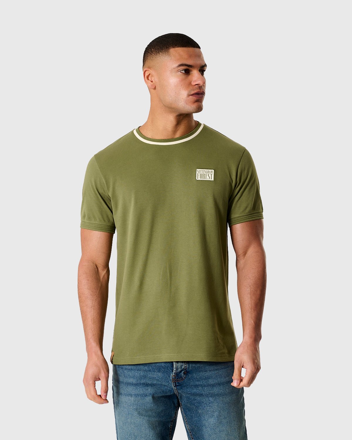 NFFC Khaki Classic Bubble Knit T-Shirt - Nottingham Forest FC