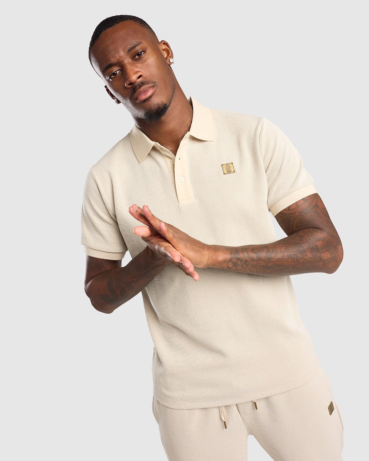 NFFC Natural Weave Polo - Nottingham Forest FC