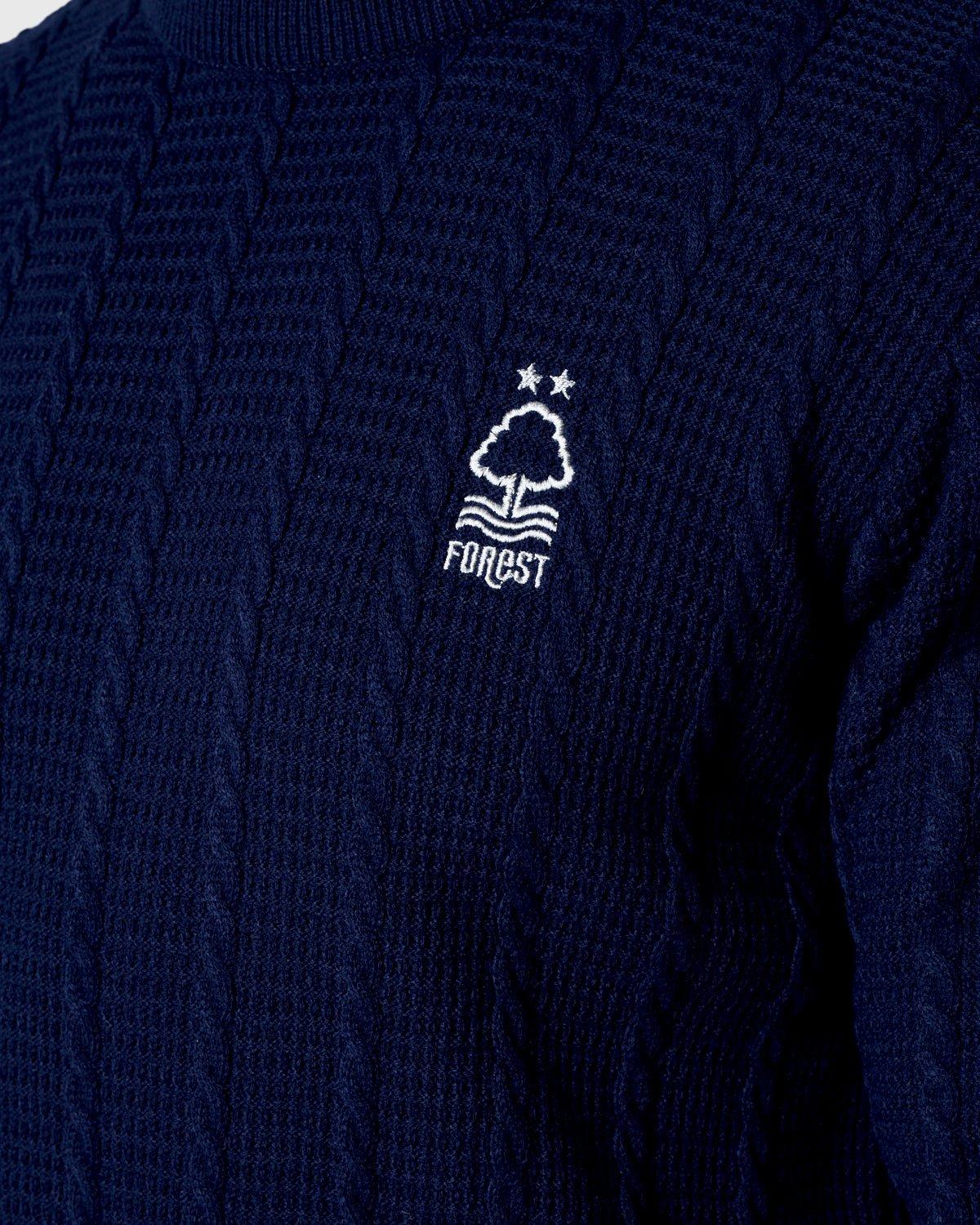 NFFC Navy Cable Knit Crewneck - Nottingham Forest FC