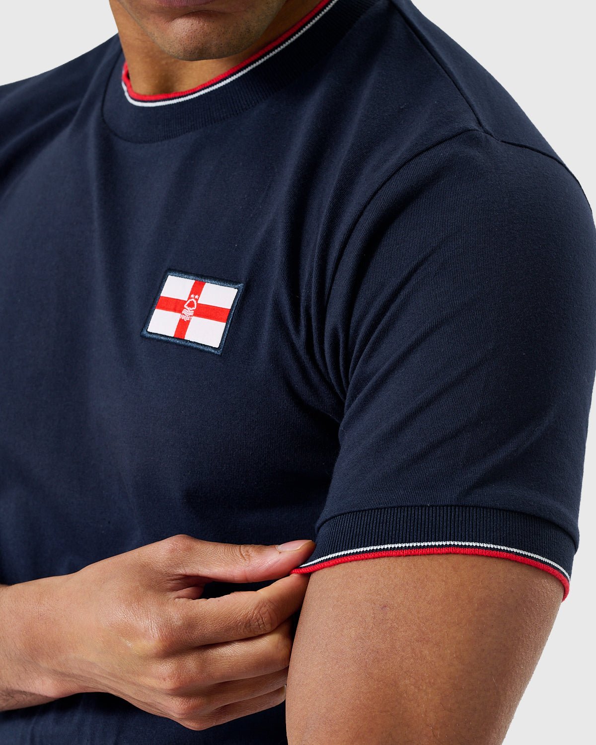 NFFC Navy Club & Country Tipped T-Shirt - Nottingham Forest FC