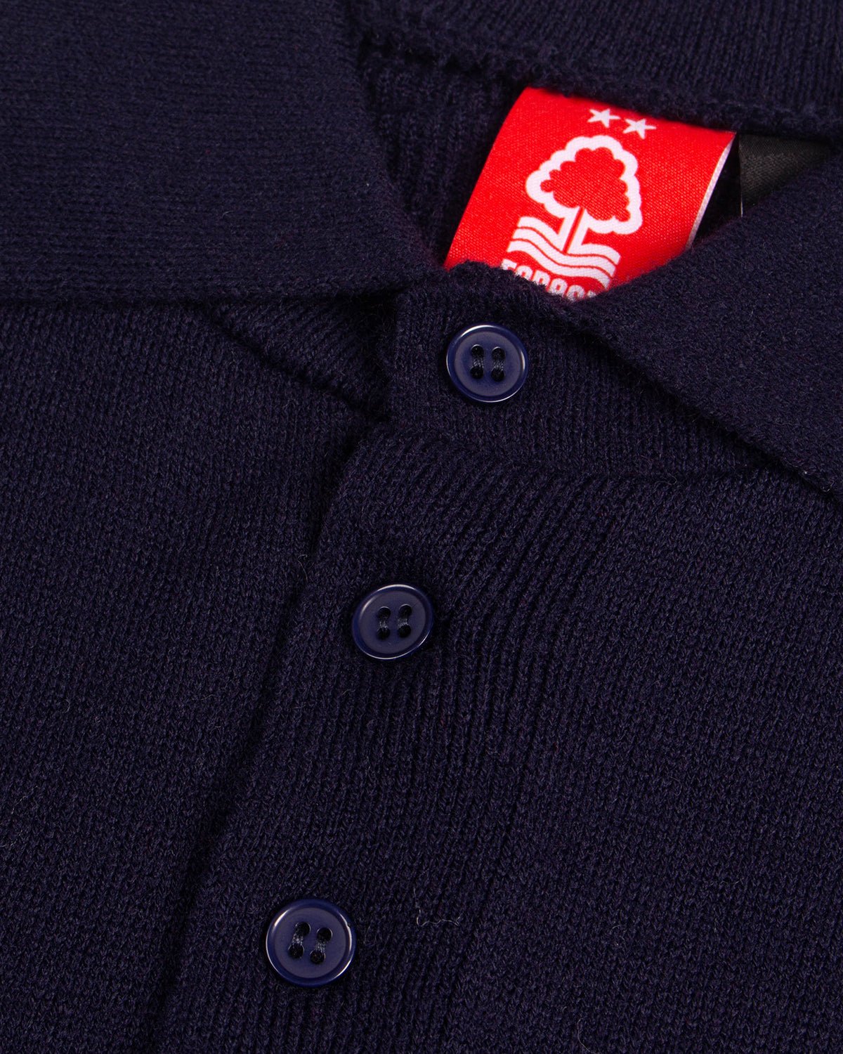 NFFC Navy Essential Knit Longsleeve Polo - Nottingham Forest FC