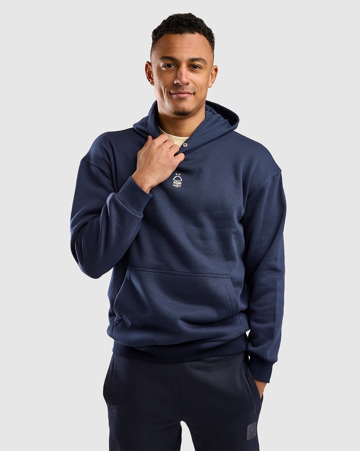 NFFC Navy Racing Back Print Hoodie - Nottingham Forest FC