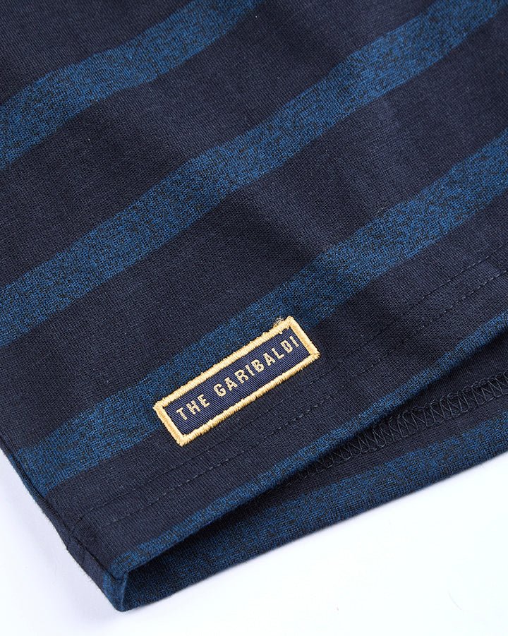 NFFC Navy Yarn Dyed Striped Polo - Nottingham Forest FC