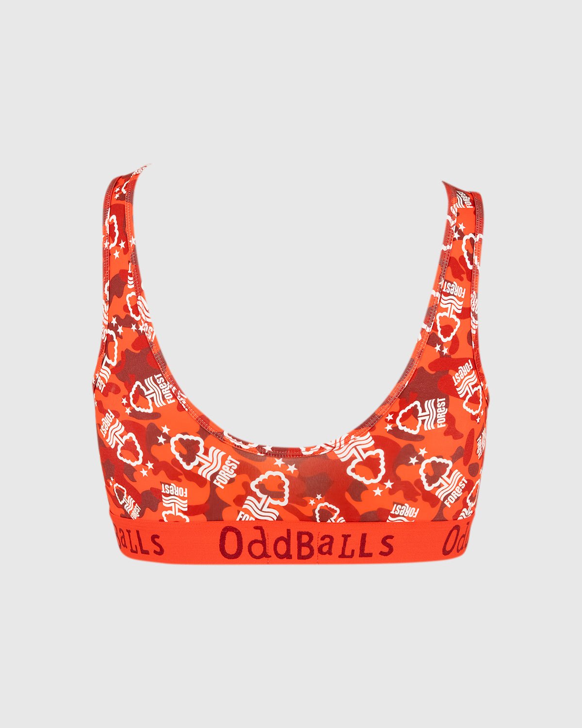 NFFC OddBalls Womens Red Camo Bralette - Nottingham Forest FC