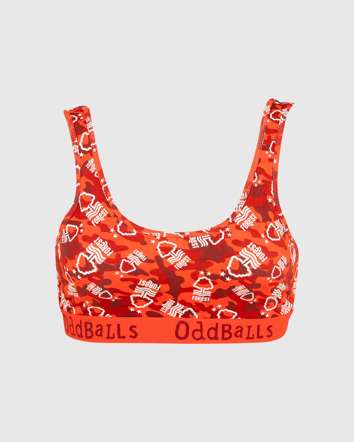 NFFC OddBalls Womens Red Camo Bralette - Nottingham Forest FC