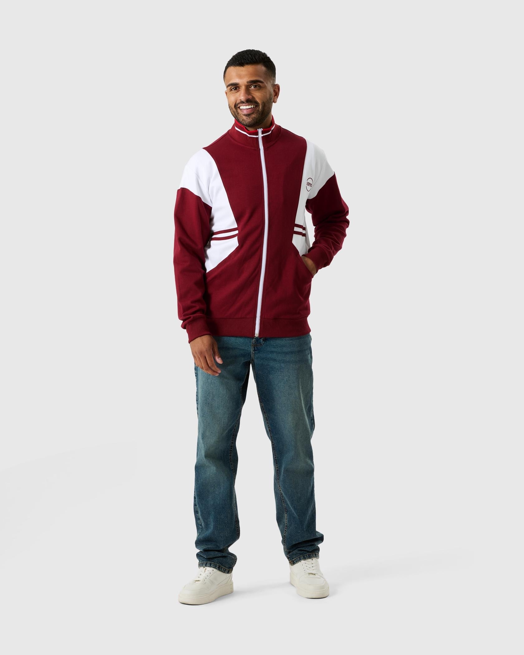 NFFC Old School Burgundy Track Jacket - Nottingham Forest FC