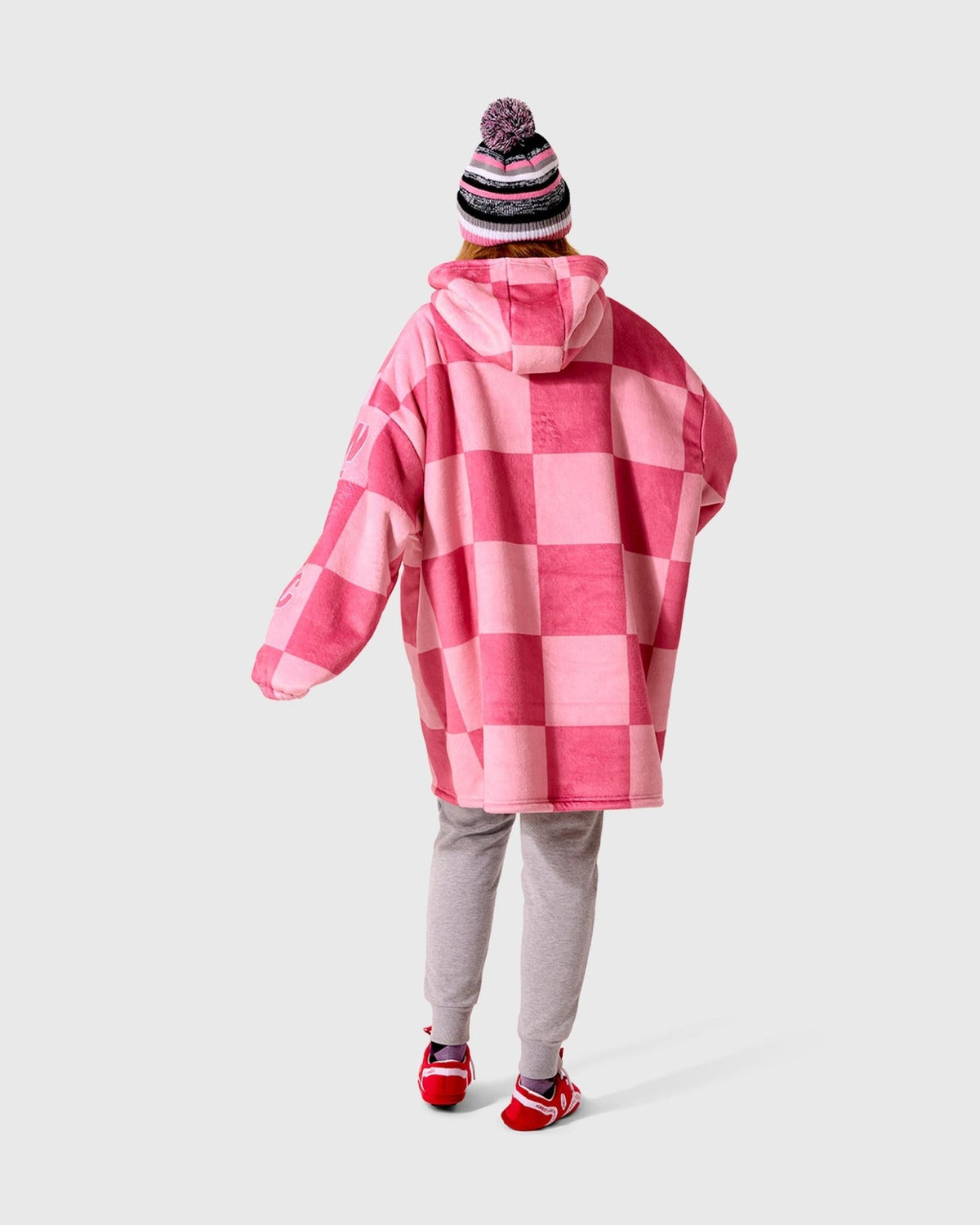 NFFC Pink Checkerboard Sherpa Hoodie - Nottingham Forest FC