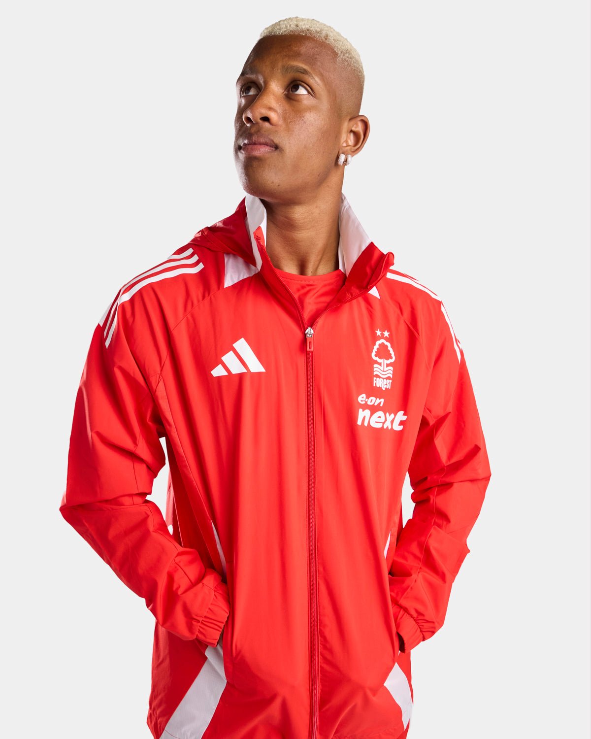 NFFC Red Training All Weather Jacket 24 25 Nottingham Forest FC