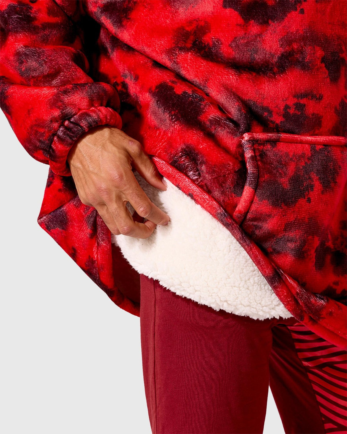 NFFC Red Camo Sherpa Hoodie - Nottingham Forest FC