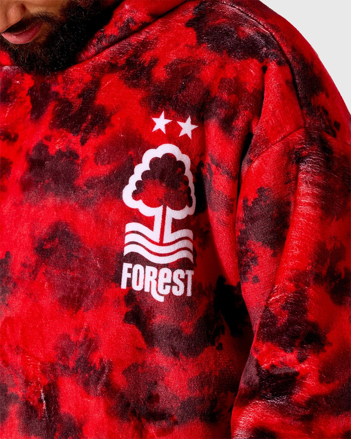 NFFC Red Camo Sherpa Hoodie - Nottingham Forest FC