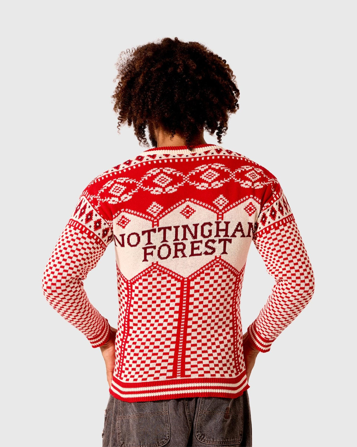 NFFC Red Nordic Retro Christmas Jumper - Nottingham Forest FC
