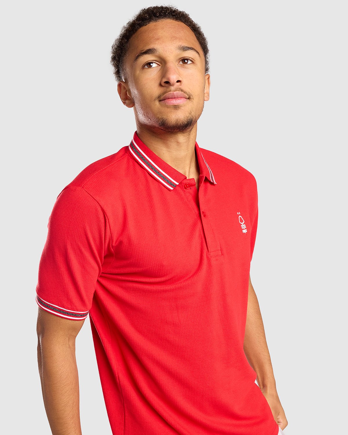 NFFC Red Waffle Jersey Polo - Nottingham Forest FC