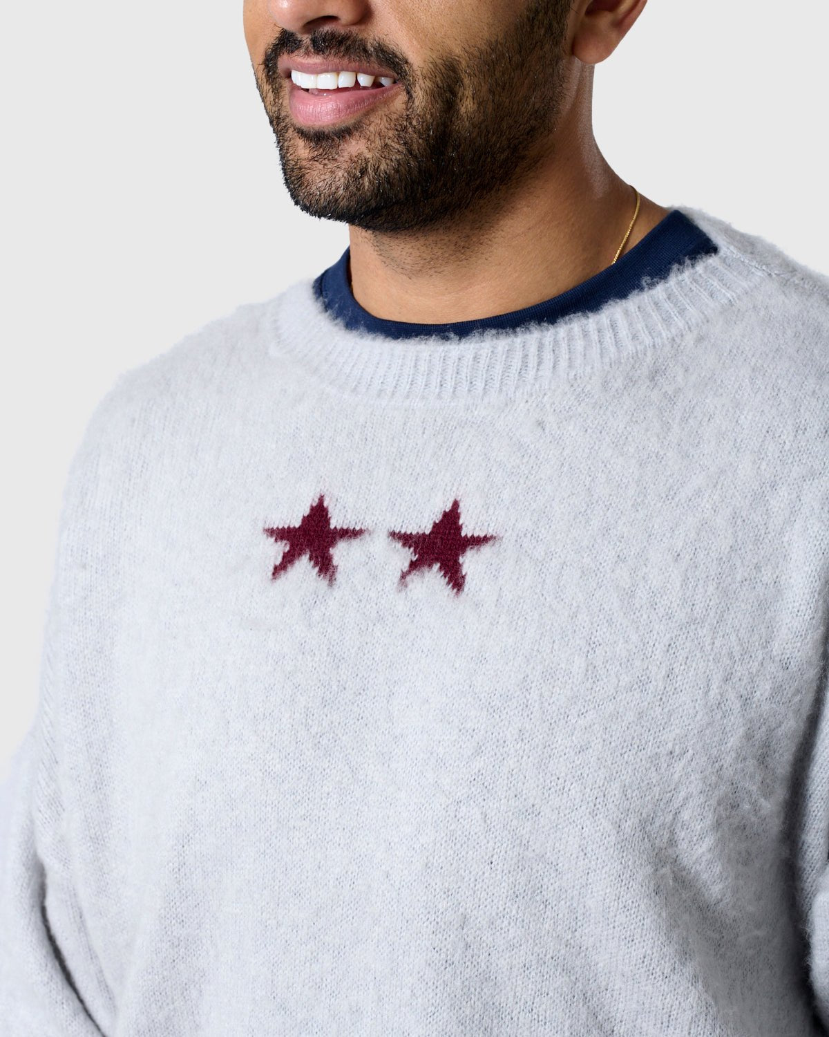 NFFC Silver Brushed Knit Crewneck Sweater - Nottingham Forest FC