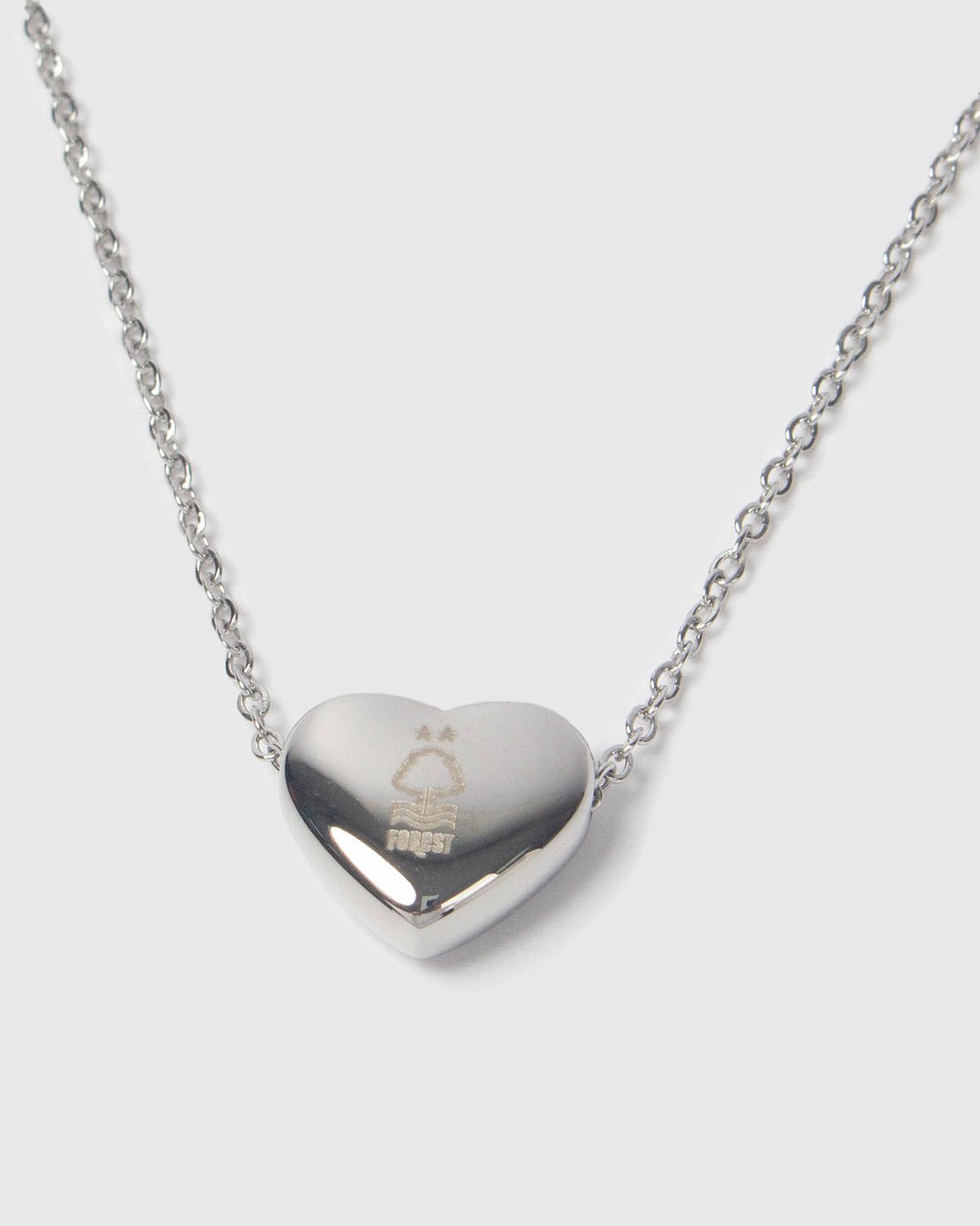 NFFC Silver Heart Necklace - Nottingham Forest FC