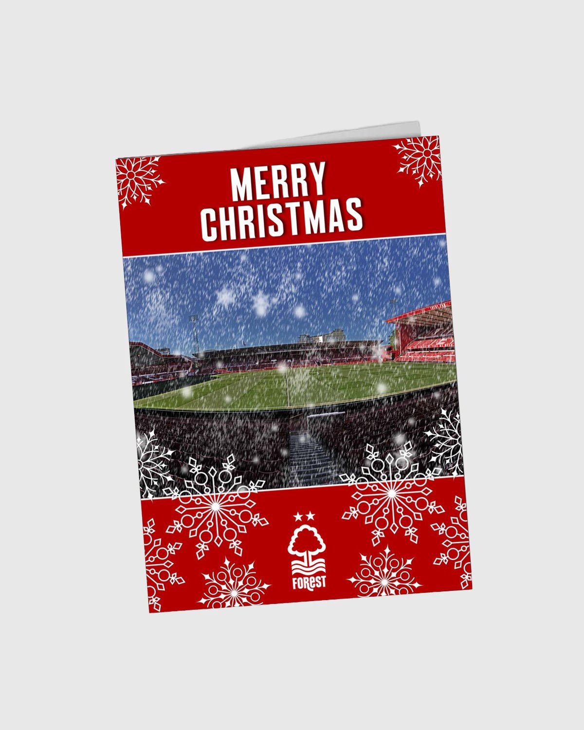 NFFC Snowy Stadium Christmas Card - A5 - Nottingham Forest FC