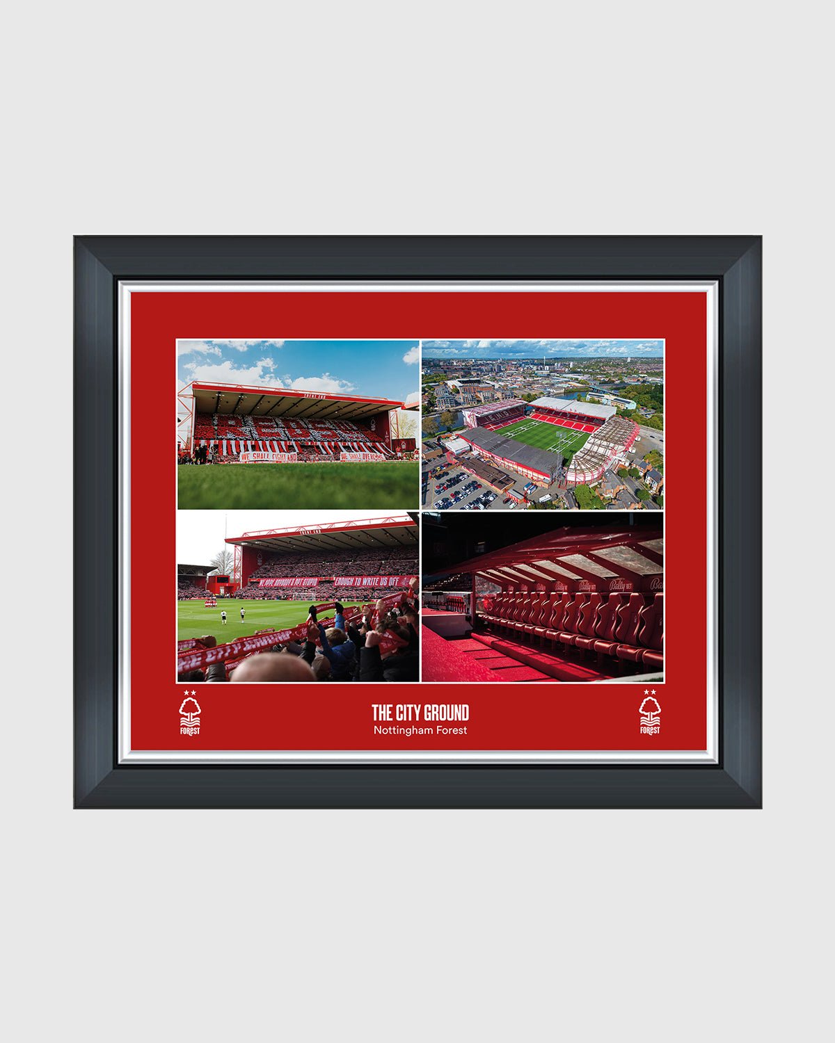 NFFC Stadium Montage Print Framed - 20 x 16 - Nottingham Forest FC
