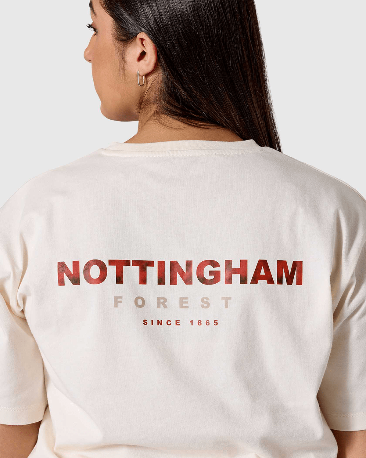 NFFC Women's Mist Back Print Ecru T-Shirt - Nottingham Forest FC