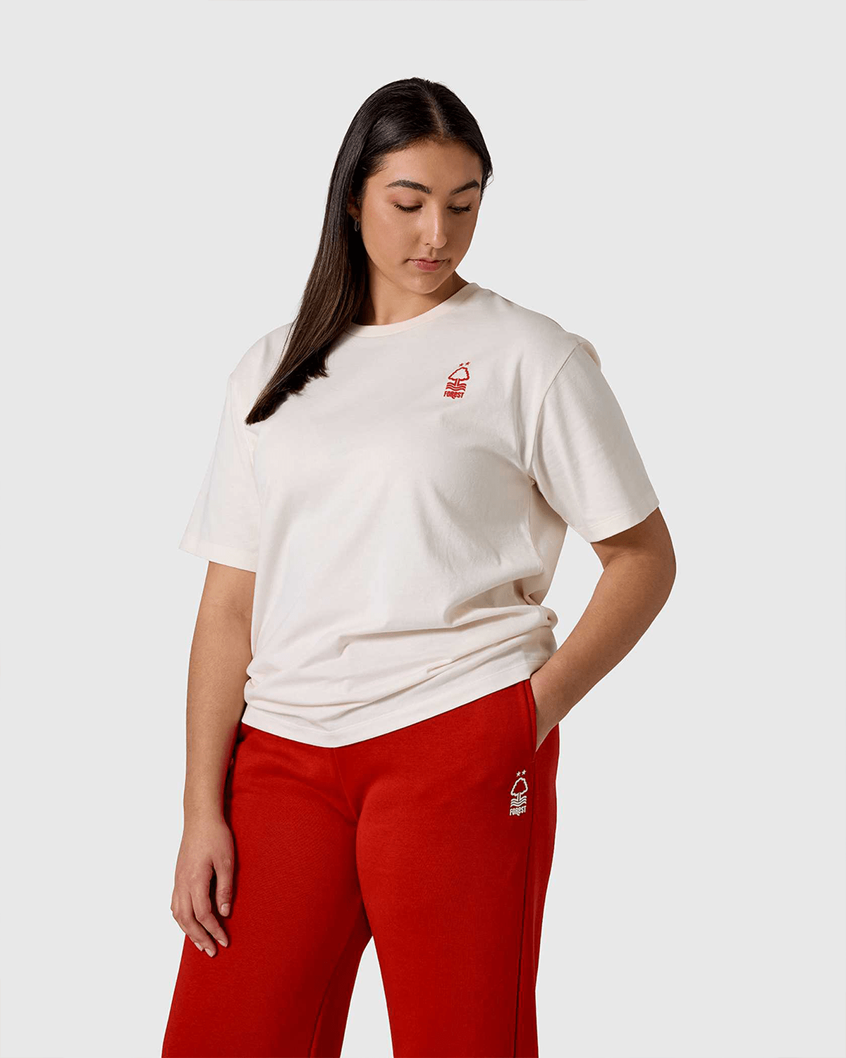 NFFC Women's Mist Back Print Ecru T-Shirt - Nottingham Forest FC