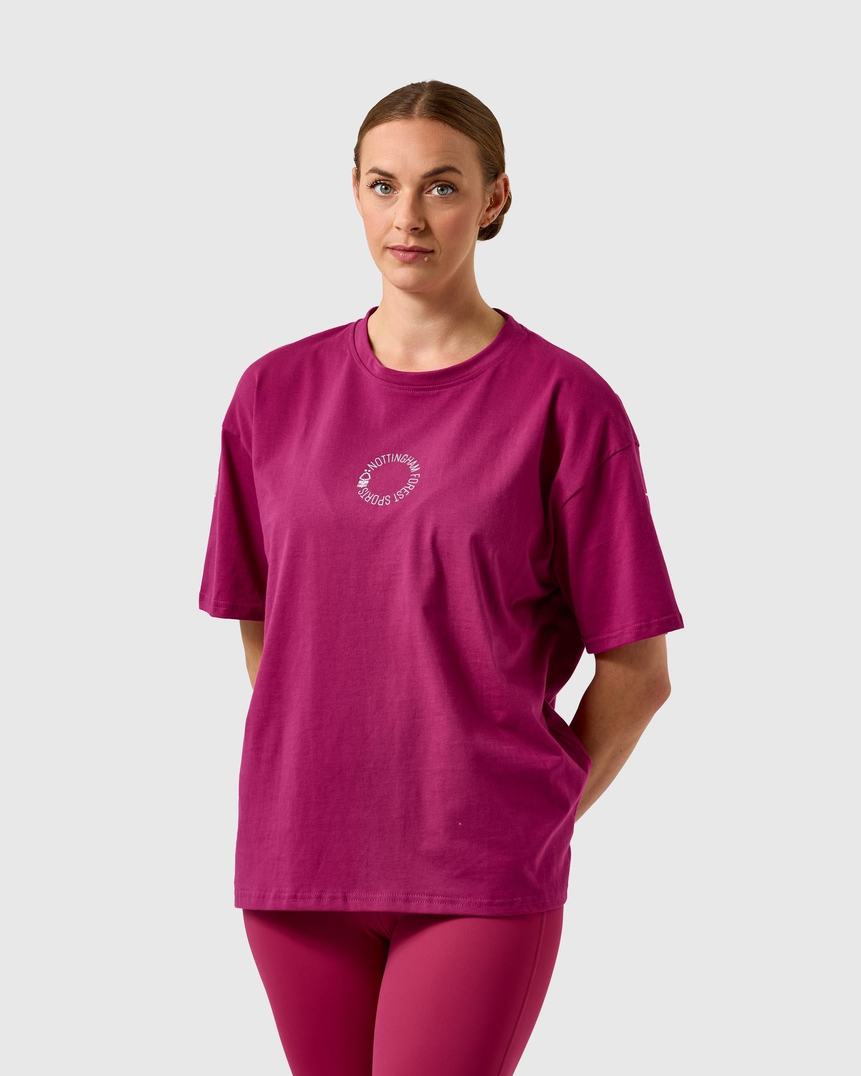 NFFC Women's Pink Oversized T-Shirt - Nottingham Forest FC