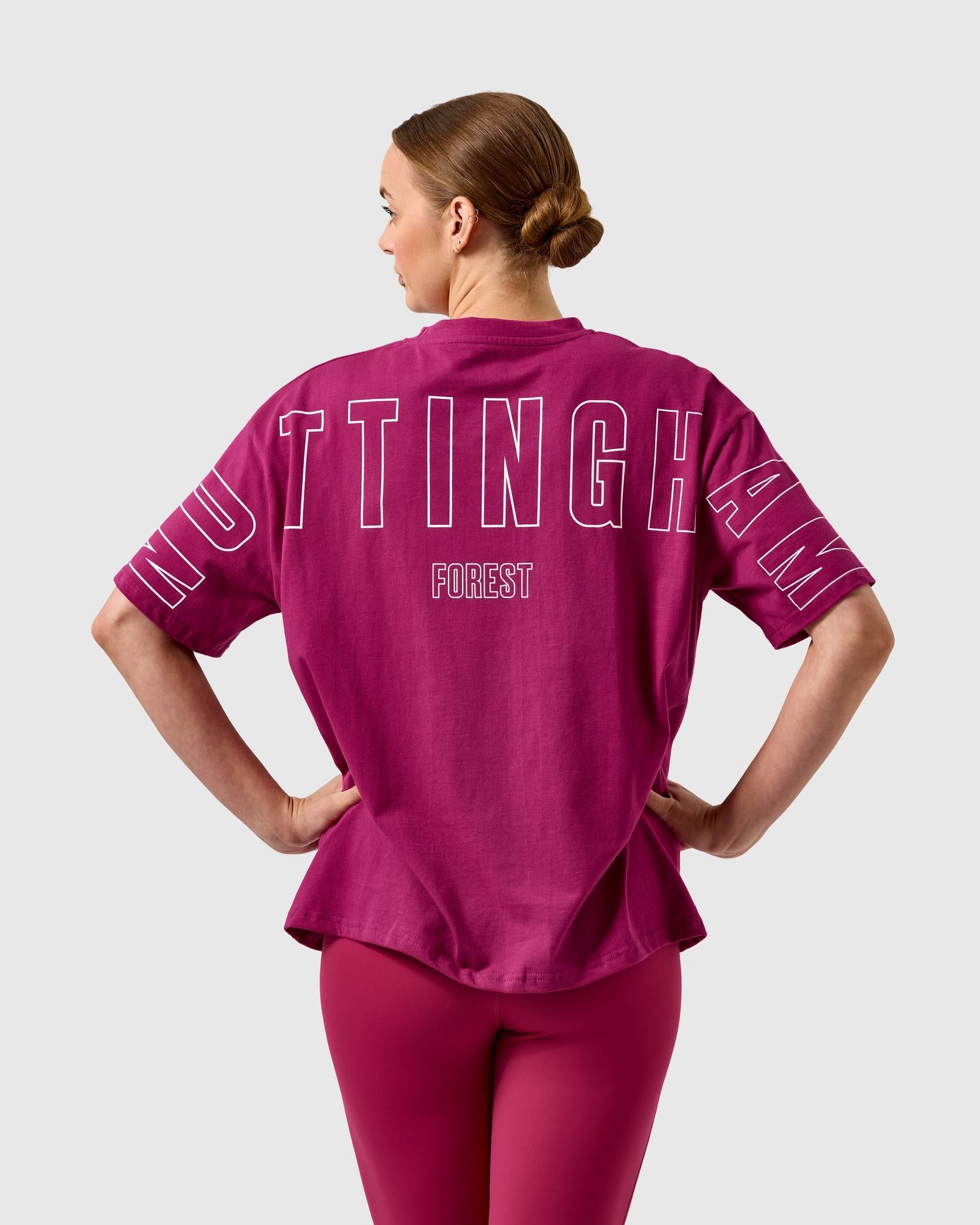 NFFC Women's Pink Oversized T-Shirt - Nottingham Forest FC