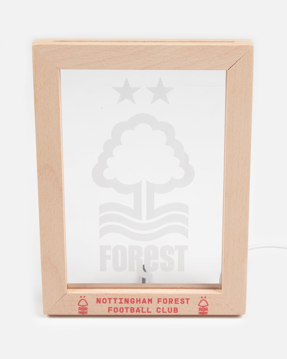 NFFC Wooden Frame LED Light - Nottingham Forest FC