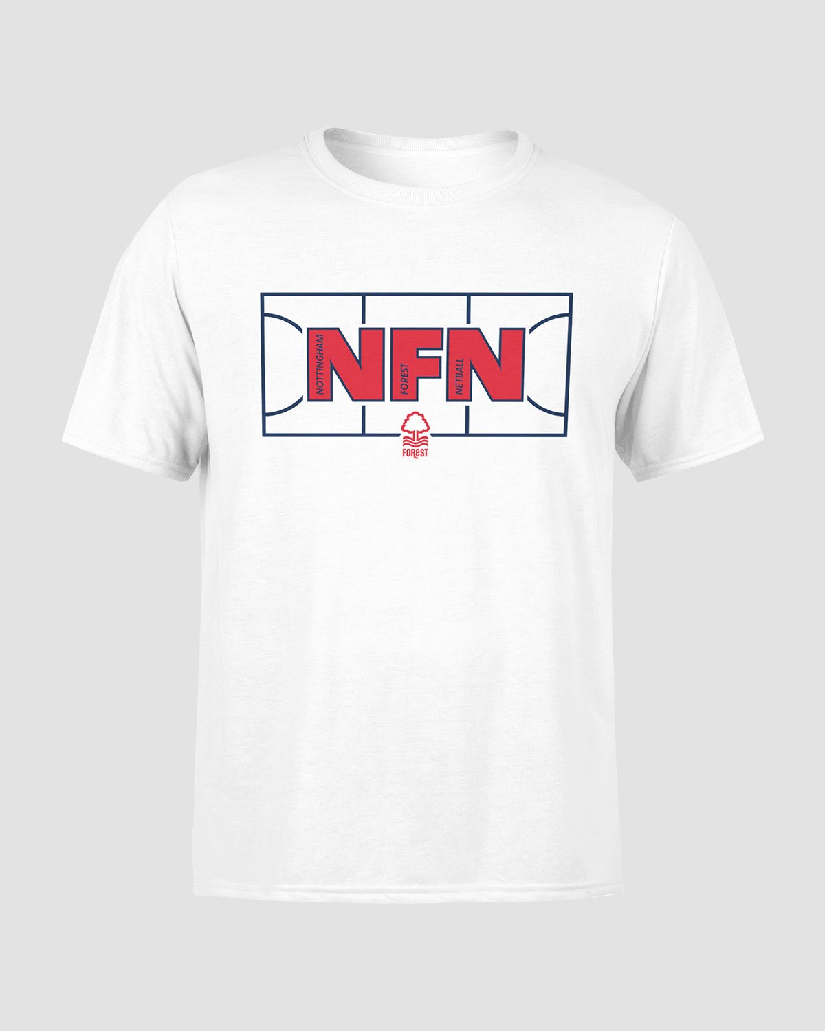 NFN Junior White Court Print T-Shirt - Nottingham Forest FC