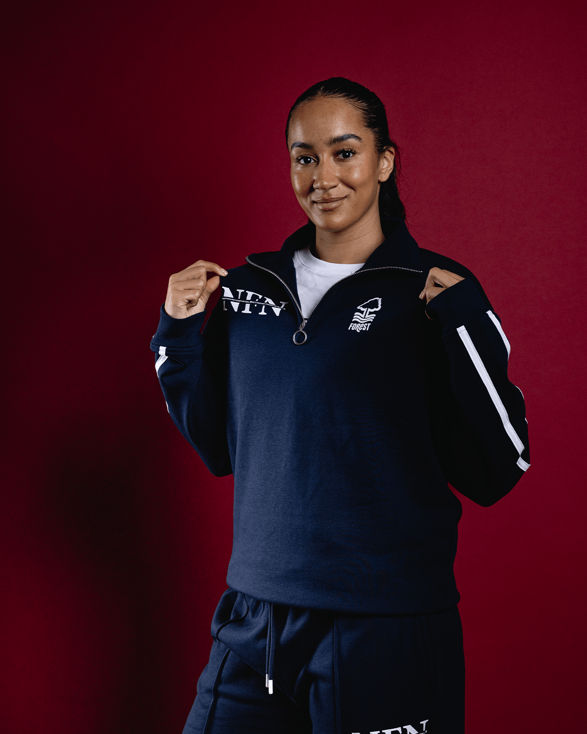 NFN Rest Day Navy 1/4 Zip Top - Nottingham Forest FC
