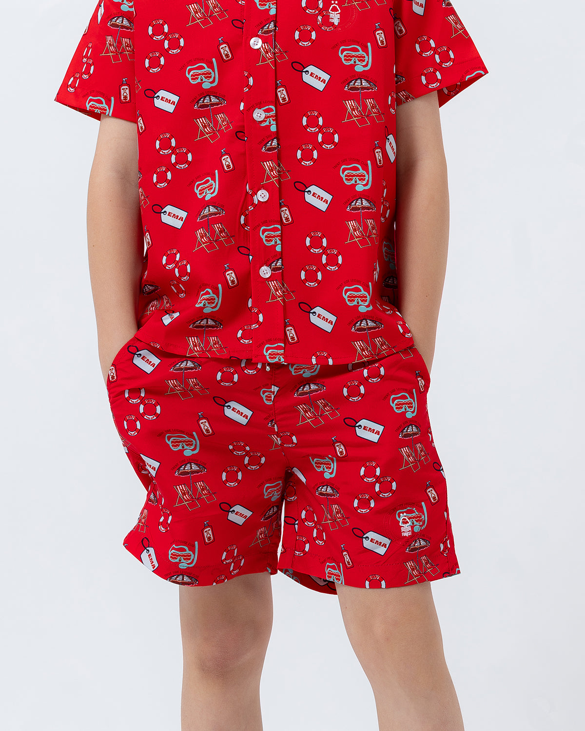 NFFC Junior Red Trent Club Swim Shorts