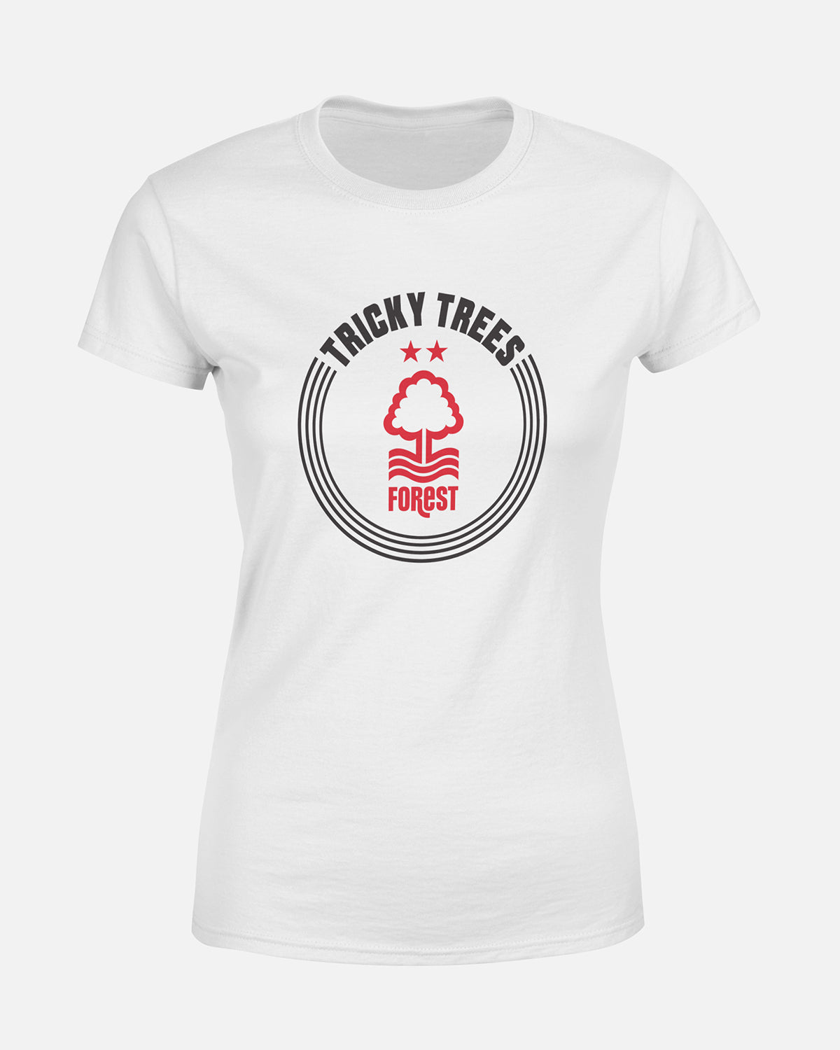 NFFC Women's White Tricky Trees Circle Tee