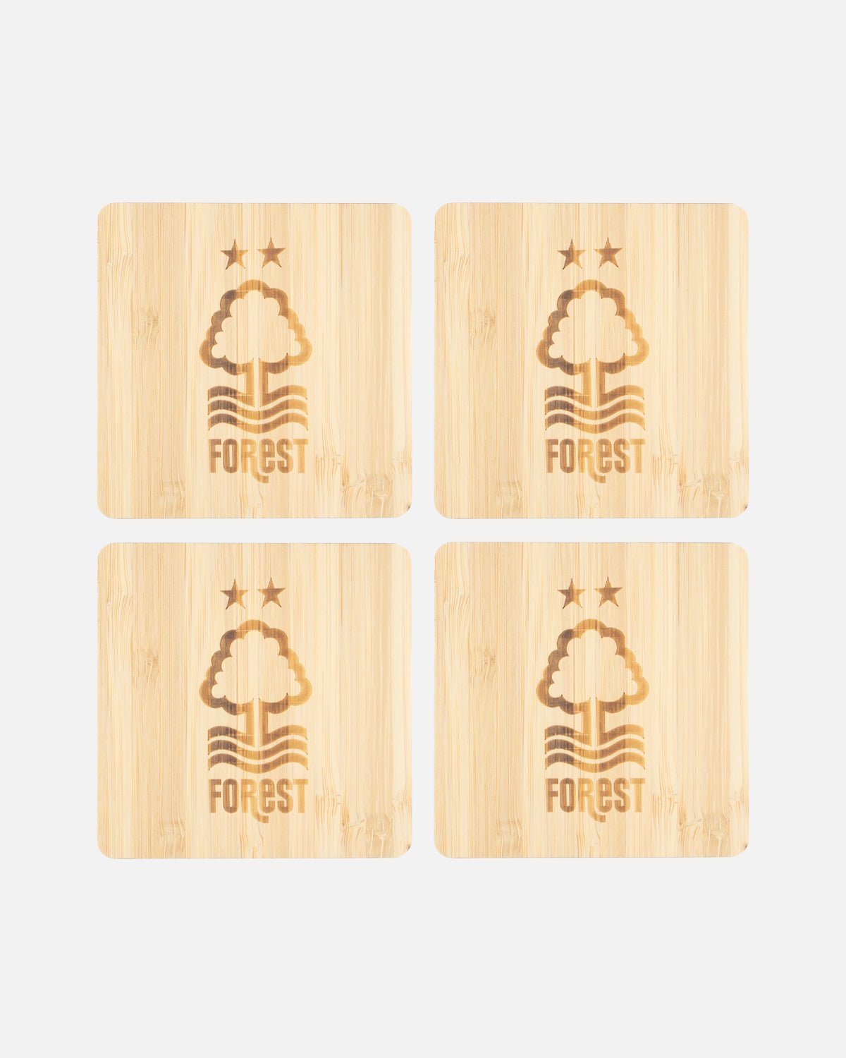 NFFC Bamboo Coasters Pack of 4